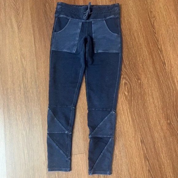 Free People Navy Blue Women's Kyoto Leggings Full - Picture 2 of 6